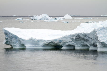 全球变暖南极洲冰形成的海岸线