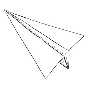 画的飞机和云航班机票线图标组的纸飞机手拉大城市与摩天大楼和飞机