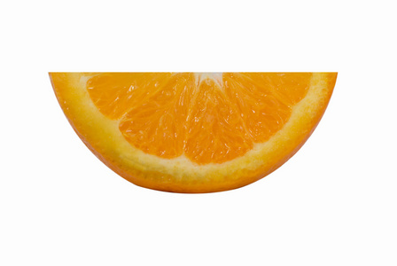 片上白色背景孤立的新鲜橙色水果