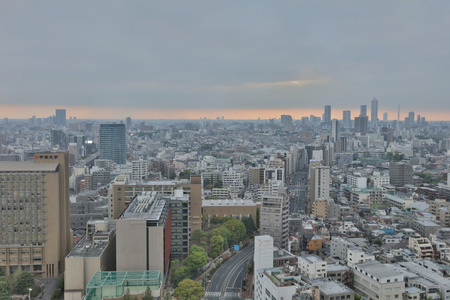 日本东京都文京区区鸟瞰图