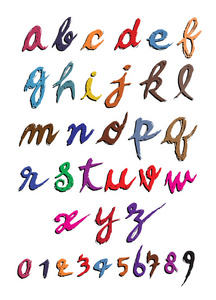 手绘制的字母