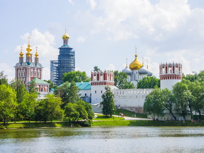 从池塘里，莫斯科，俄罗斯红场的视图