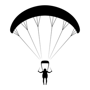 滑翔伞,树荫下图片照片