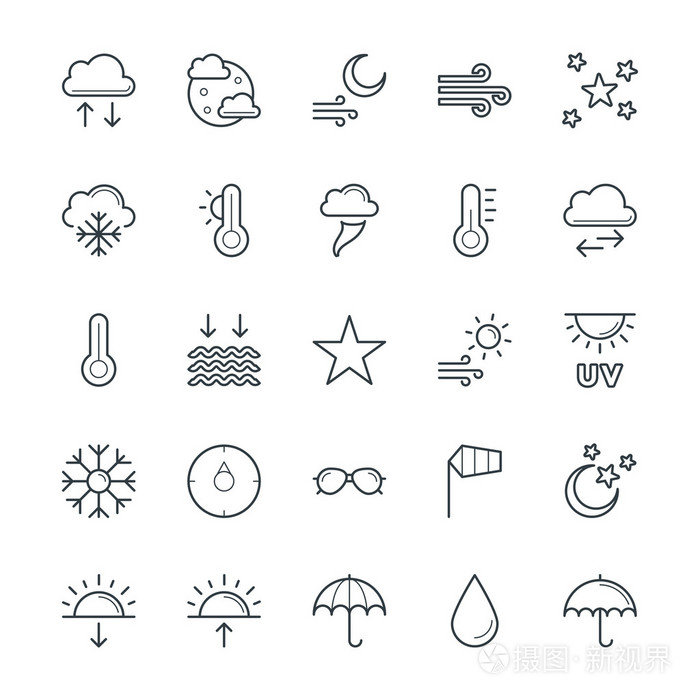 天气凉爽矢量图标 2