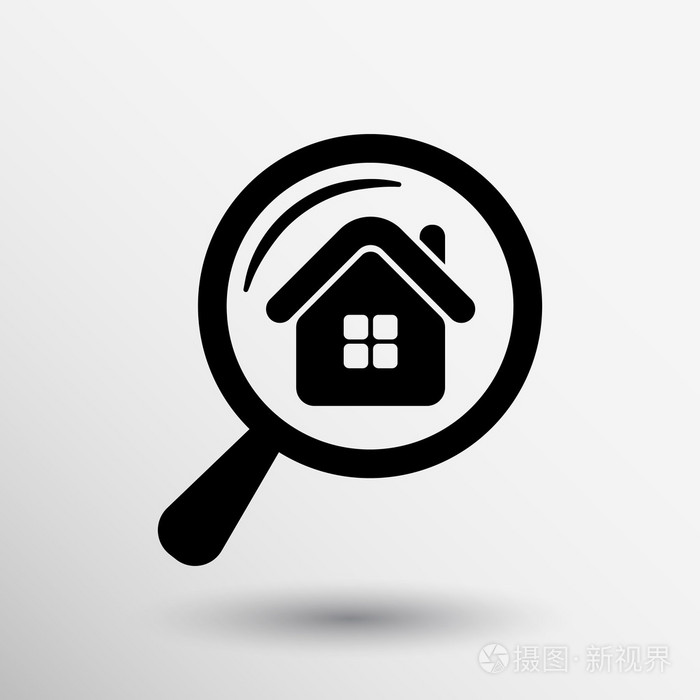 房屋符号业务的图标房子搜索首页标志