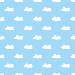 白云在蔚蓝的天空背景上平铺矢量模式
