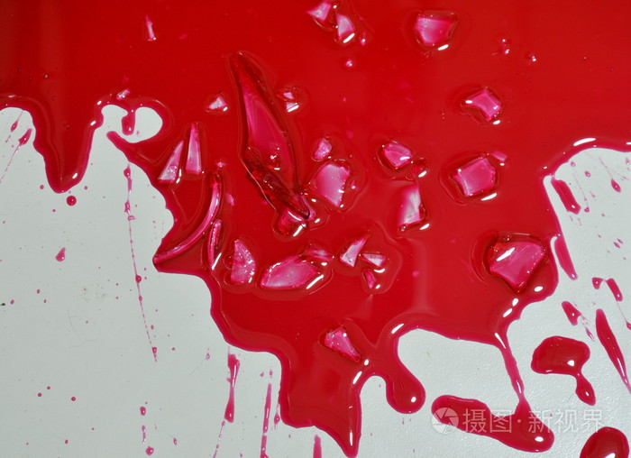 红血溅到瓷砖地板上照片-正版商用图片1nws9h-摄图新视界