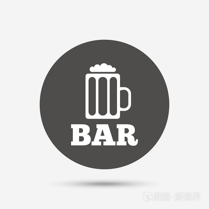 酒吧或酒馆标志图标