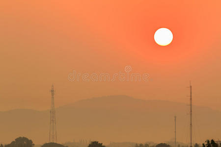 太阳 场景 黎明 阴影 国家 自然 棕榈 傍晚 颜色 黄昏