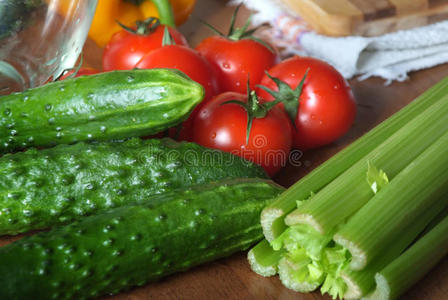 五颜六色的生蔬菜