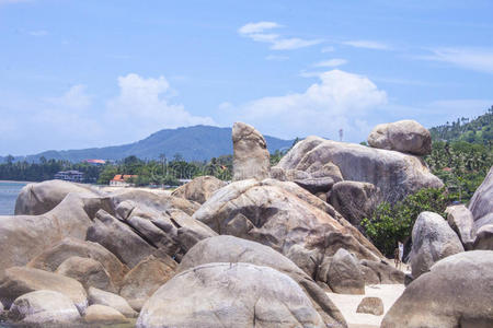 泰国 放松 夏天 场景 地标 漂亮的 太阳 父亲 海洋 海岸