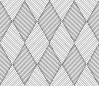 抽象条纹菱形几何矢量无缝图案