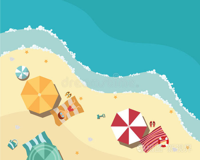 假日 失败 海洋 阳伞 眼睛 海滩 美丽的 插图 遮阳板