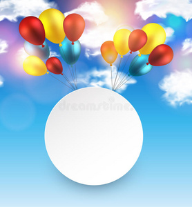 用气球庆祝框架背景。