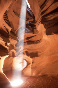 羚羊峡谷，从天花板上看到阳光
