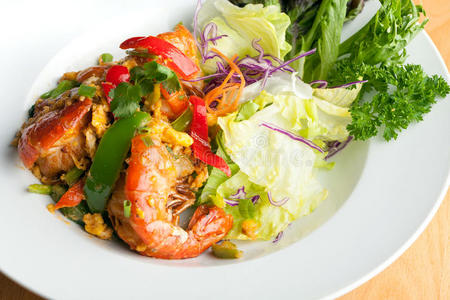 美味的 烤的 食物 烹饪 生菜 辣椒 美味 餐厅 甲壳类动物
