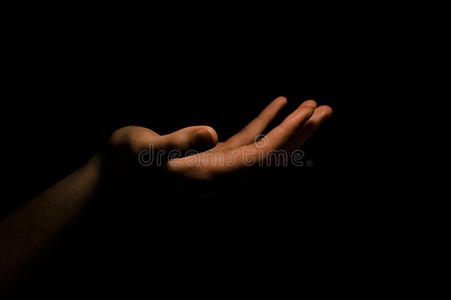 黑暗中的手照片
