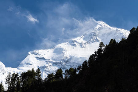 岩石 国家的 偏振器 冰川 冰瀑 寒冷的 风景 自然 喜马拉雅山