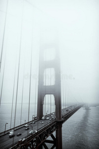 金门大桥黑白，旧金山
