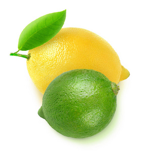 新鲜柠檬和酸橙