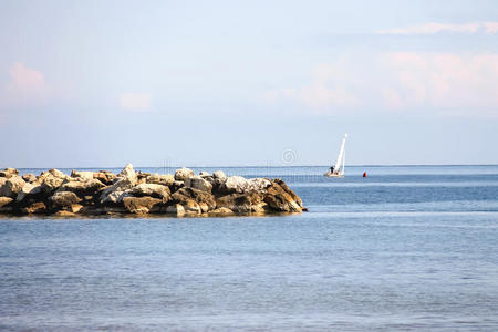 美丽的 航海 海湾 海岸 自然 海滩 求助 美女 地中海