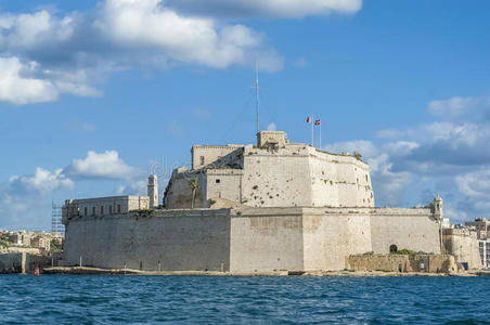 马耳他维托里奥萨birgu的圣安杰洛堡fort saint angelo，从