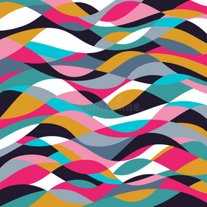 马赛克抽象波浪背景。彩色抽象手绘pa