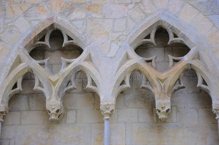 哥特式的交叉拱顶哥特式建筑细节照片
