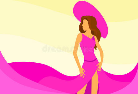 女士 假日 奢侈 浪漫的 聚会 艺术 偶像 衣服 粉红色