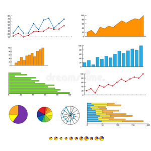 财务图表图形图集向量
