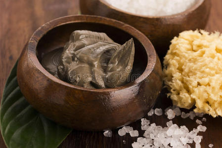 死海泥死海泥-约旦死海矿物泥面膜粘土.纹理.