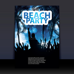 传单或封面设计海滩派对