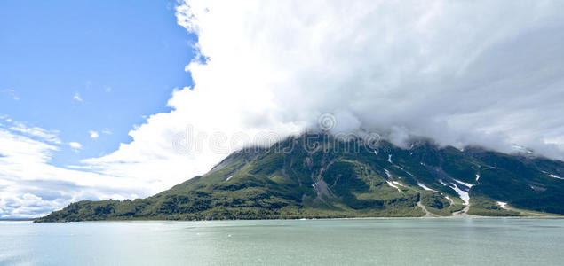 阿拉斯加 高地 入口 哈伯德 摔倒 积云 海角 海湾 海洋