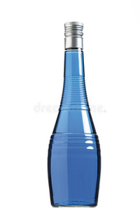 一瓶蓝色利口酒