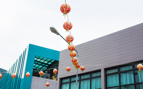 喜庆的中国红灯笼装饰图片