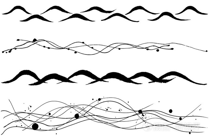 组的波浪线浪花