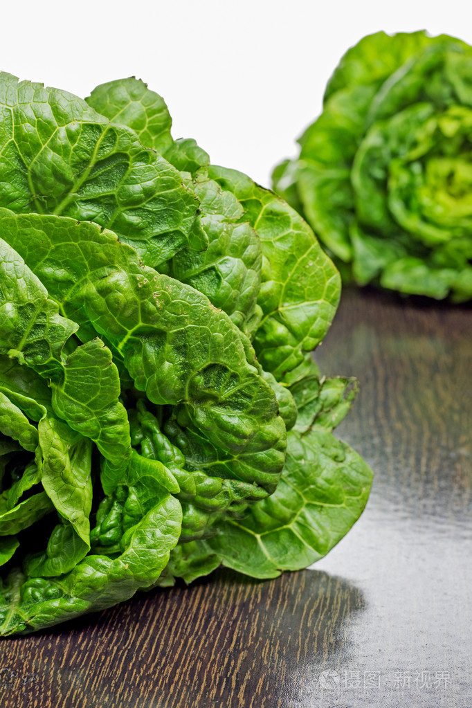 新鲜绿色莴苣叶