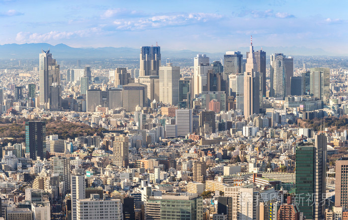 东京新宿的天际线