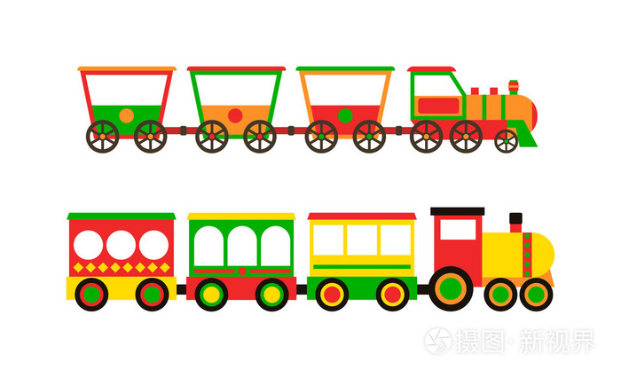 玩具火车矢量图