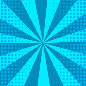 抽象的创意概念向量漫画波普艺术风格空白布局模板与云梁和孤立的点上