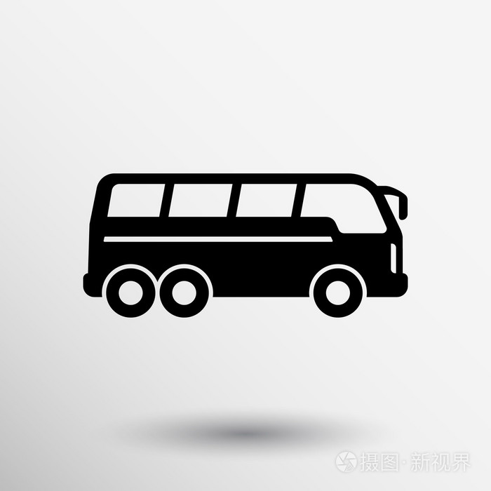 公共汽车图标交通交通旅游标志
