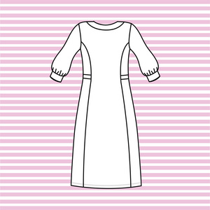 在向量中画睡衣女插画