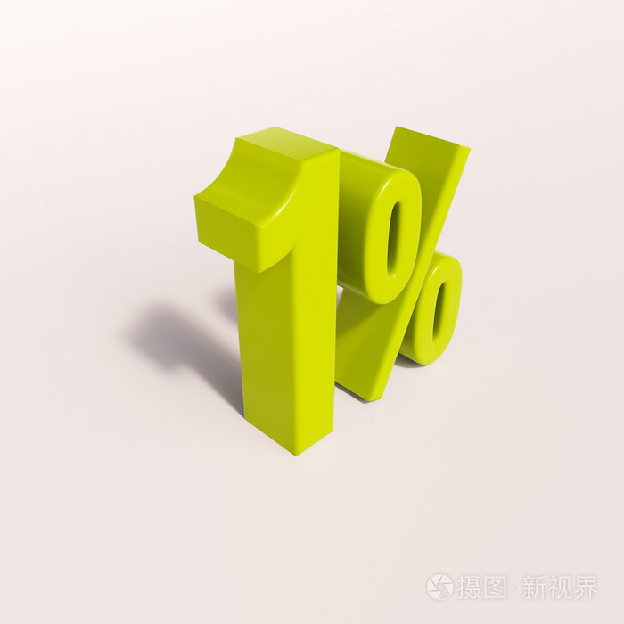 1%百分比符号