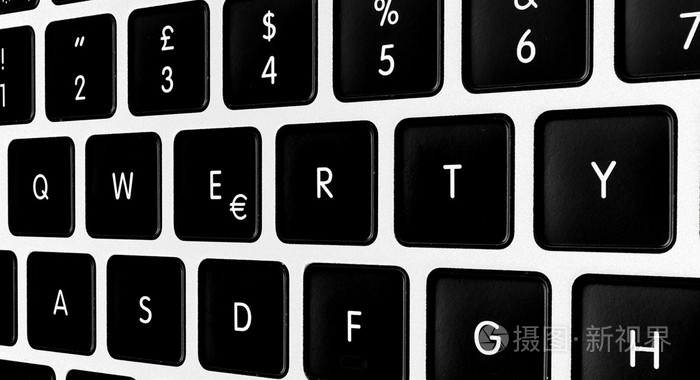 Querty 笔记本电脑键盘角度黑色