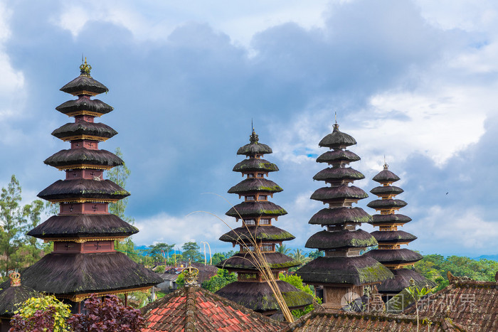 baliness 风格寺庙在印度尼西亚巴厘岛