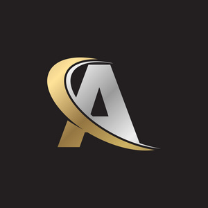 金矿背景字母旋风银金矿标志黑色背景照片