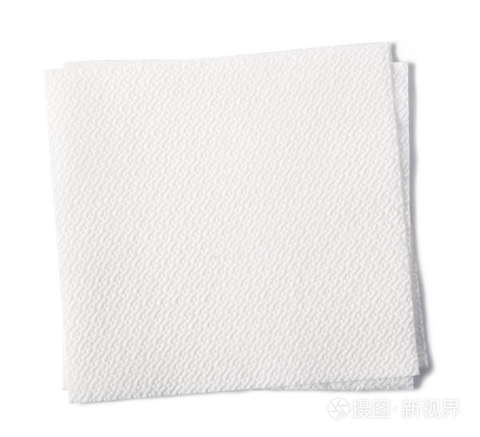 孤立的白色背景上的餐巾纸