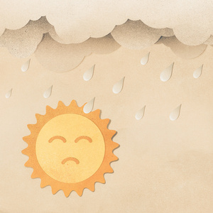 grunge 纸张纹理云和与差的太阳雨照片