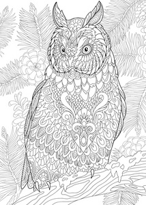 程式化的 zentangle 大雕当代城市肌理和建筑与又脏