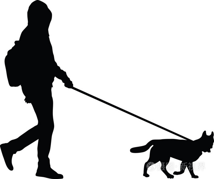 d01ck cap男人和狗插画-正版商用图片1obnxb-摄图新视界